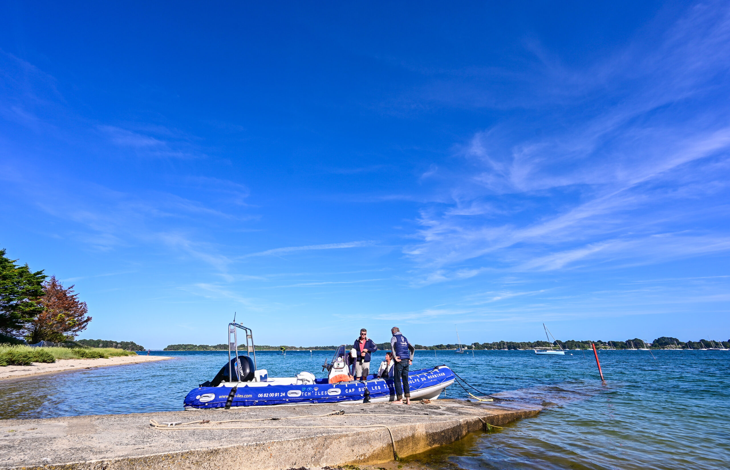 Tch'iles croisières escale sur une île du Golfe du Morbihan